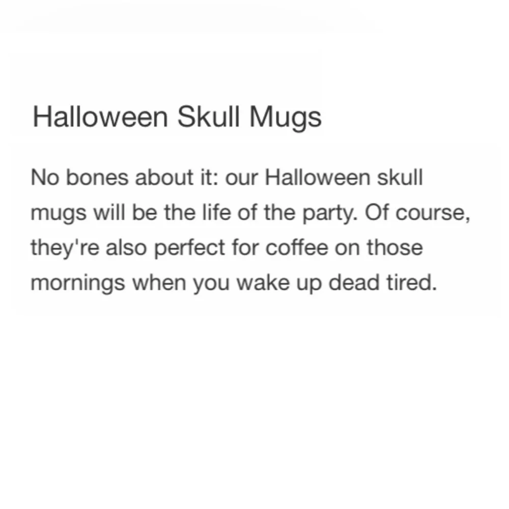 Williams Sonoma Halloween Skull Coffee Mugs Party Retired Rare Collectible